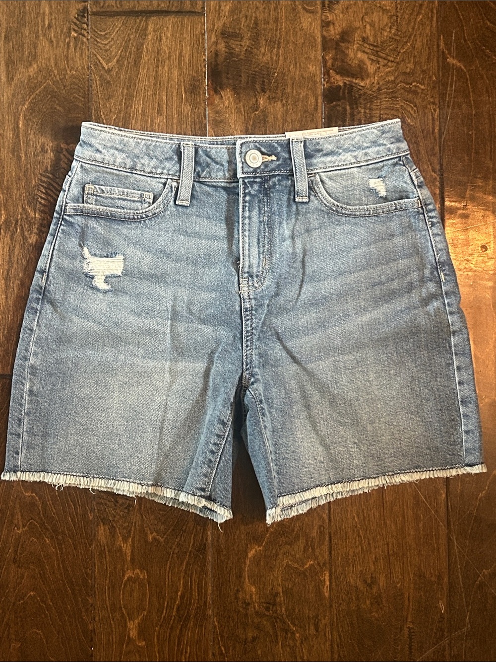 SO Women's High Rise 90’s Loose Denim Shorts